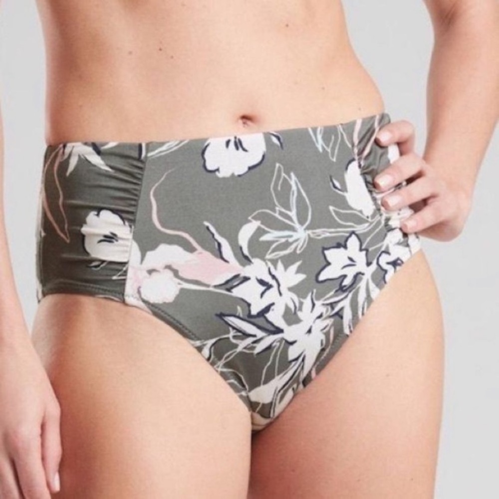 Athleta Aqualuxe Wildflower High Rise swim Bottoms NWT